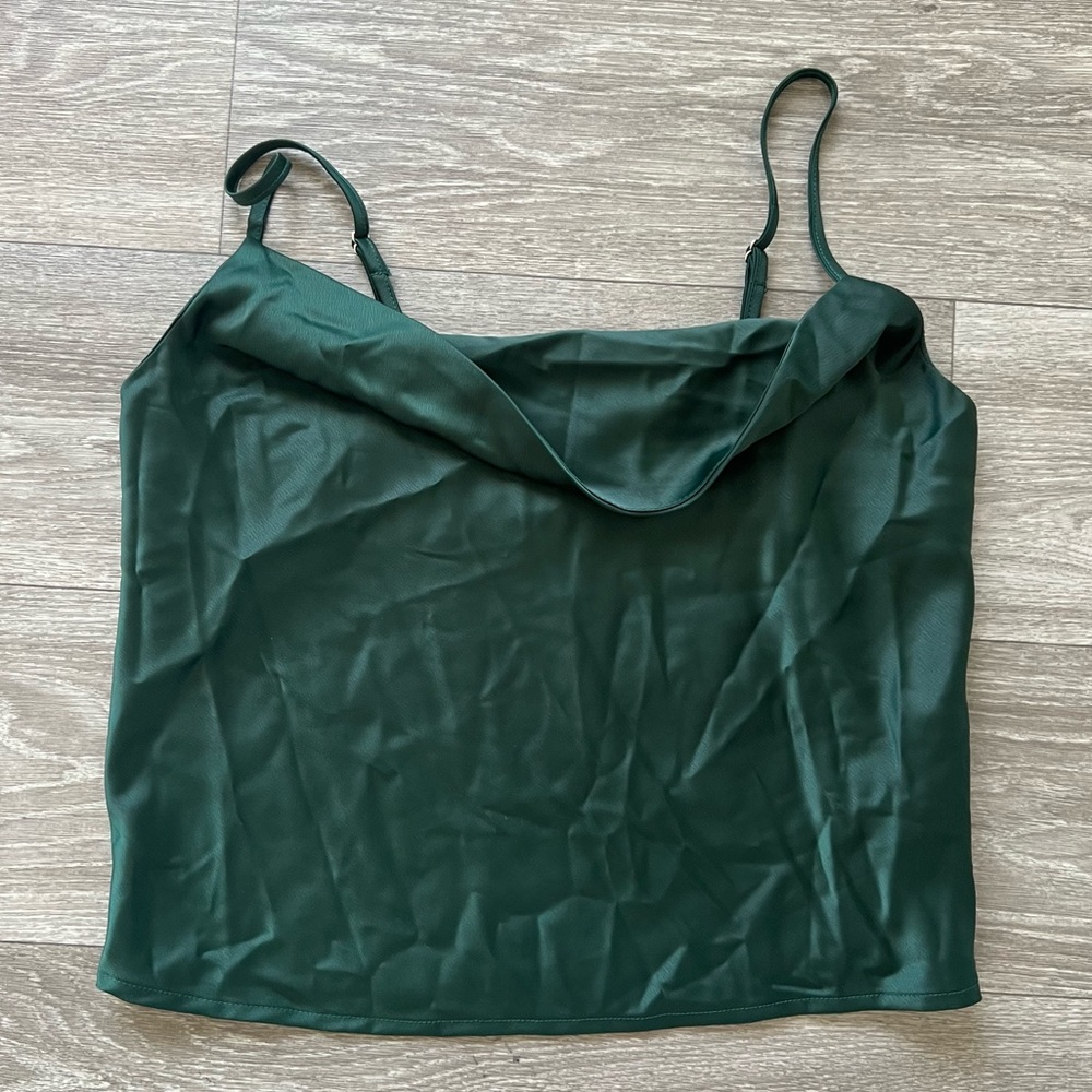 Emerald Cowl-neck Cropped Top